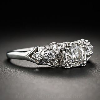 .51 Carat Vintage Platinum and Diamond Engagement Ring