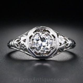 .52 Carat Antique Diamond Solitare Engagement Ring