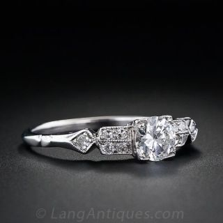 .52  Carat Art Deco Platinum Diamond Ring