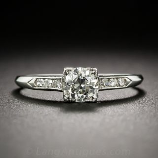 .52 Carat Diamond Platinum Art Deco Engagement Ring