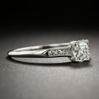 .52 Carat Diamond Platinum Art Deco Engagement Ring