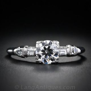.52 Carat Diamond Vintage Engagement Ring in Platinum
