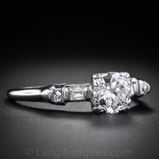 .52 Carat Diamond Vintage Engagement Ring in Platinum
