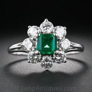 .52 Carat Emerald and Diamond Estate Ring