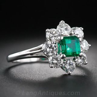 .52 Carat Emerald and Diamond Estate Ring