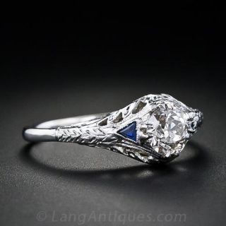 .52 Carat European-cut Diamond Art Deco Engagement Ring