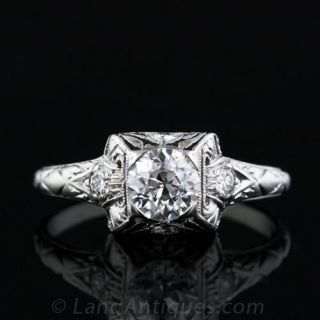 Art Deco Diamond Engagement Ring 