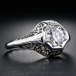 .53 Carat  Diamond Art Deco Solitare Engagement Ring 