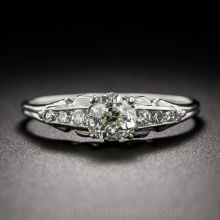 .53 Carat Platinum and Diamond Art Deco Engagement Ring