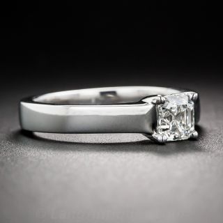 .53 Carat Square Asscher-Cut Diamond 18K White Gold Solitaire