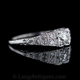 .54 Carat Art Deco Diamond Engagement Ring