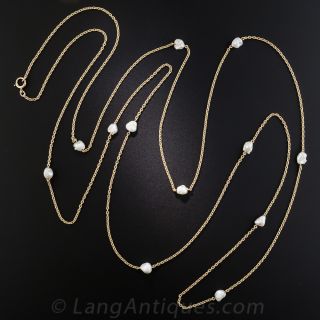 54 Inch Long Freshwater Pearl Chain