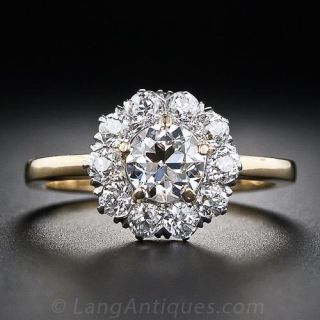 .55 Carat Antique Diamond Halo Ring