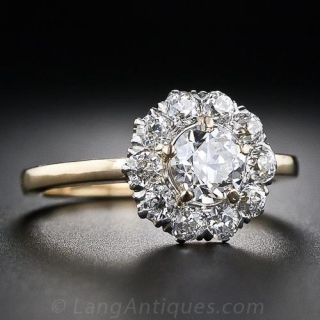 .55 Carat Antique Diamond Halo Ring