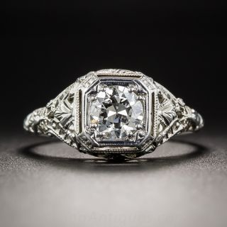 .55 Carat Art Deco Filigree Engagement Ring - 2
