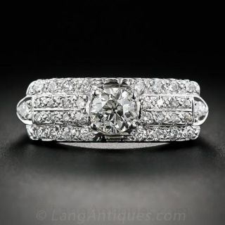 .55 Carat Center Four Row Vintage Diamond Ring