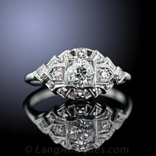 Art Deco Diamond Earrings 