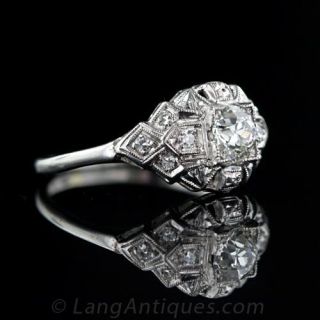 .55 Carat Deco Diamond Dome Ring