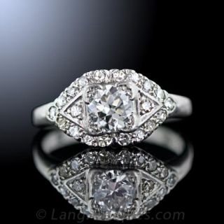 Vintage Diamond Engagement Ring 1950s 