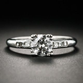 .55 Carat Vintage Platinum and Diamond Solitaire Engagement Ring
