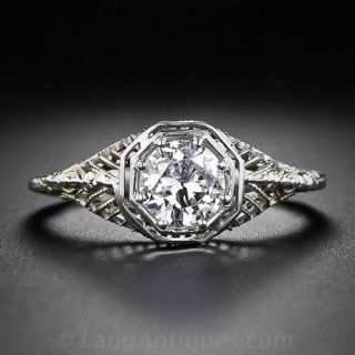 .56 Carat Vintage Diamond Filigree Ring