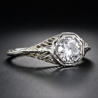 .56 Carat Vintage Diamond Filigree Ring