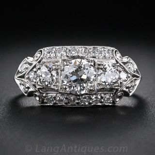 .57 Carat Art Deco Diamond Engagement Ring