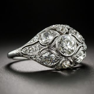 .57 Carat Diamond and Platinum Early Art Deco Ring