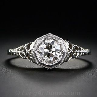 .57 Carat Two-Tone Diamond Solitare Ring
