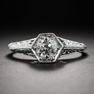 .58 Carat Art Deco Solitaire Diamond Ring