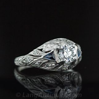 .58 Carat Center Diamond Deco Ring