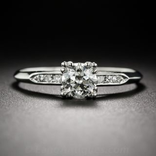 .58 Carat Platinum and Diamond Vintage Engagement Ring