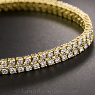 6.00 Carats 18K Gold and Diamond Bracelet - 1