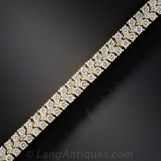 6.00 Carats 18K Gold and Diamond Bracelet