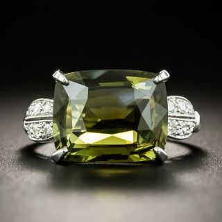 6.06 Carat Natural Alexandrite and Diamond Ring - 2