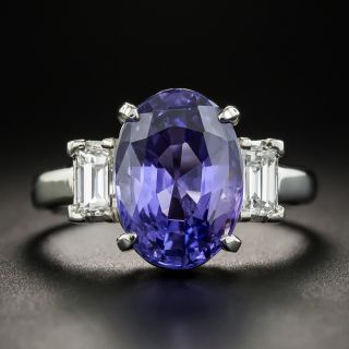 6.69 Carat No-Heat Ceylon Color-Change Sapphire Ring (GIA) - 1