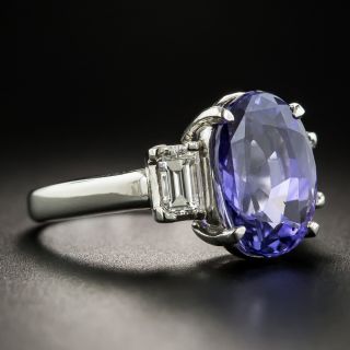 6.69 Carat No-Heat Ceylon Color-Change Sapphire Ring (GIA)