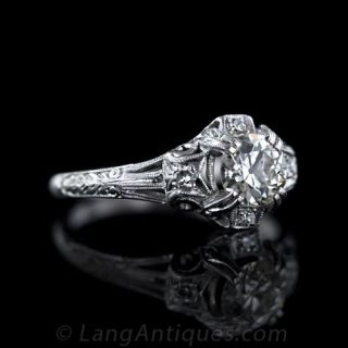 .60 Art Deco Diamond Ring in Platinum