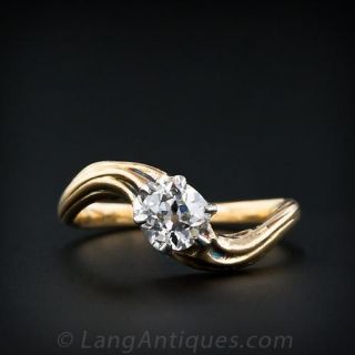 Art Nouveau Diamond Engagement Ring 