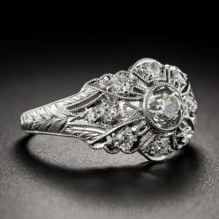 .60 Carat Art Deco Platinum Diamond Ring 