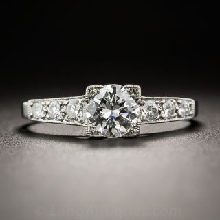 .60 Carat Diamond and Platinum Vintage Engagement Ring