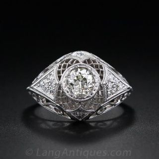 .60 Carat Edwardian Diamond Dome Ring