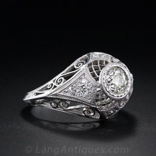 .60 Carat Edwardian Diamond Dome Ring