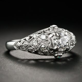 .60 Carat Platinum and Diamond Antique Engagement Ring