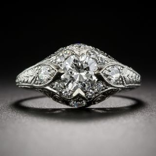 .60 Carat Platinum and Diamond Art Deco Engagement Ring