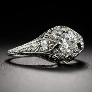 .60 Carat Platinum and Diamond Art Deco Engagement Ring