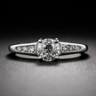 .60 Carat Vintage Platinum and Diamond Engagement Ring