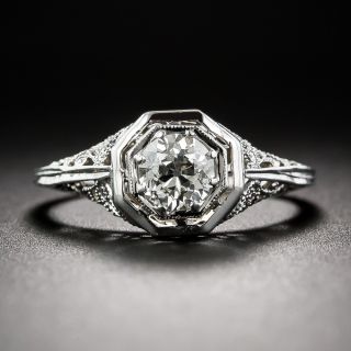 .61 Carat Art Deco Diamond Solitaire Engagement Ring