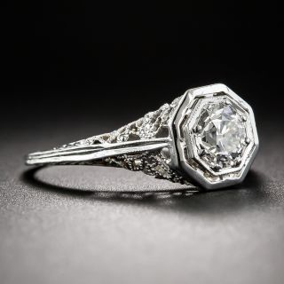 .61 Carat Art Deco Diamond Solitaire Engagement Ring