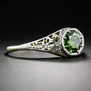 .61 Carat Treated Green Diamond Engagement Ring